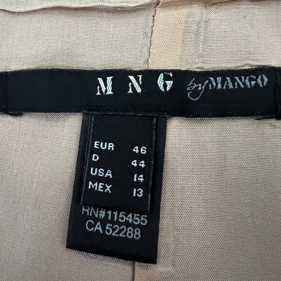 MNG by Mango Womens Black Straight Pencil Skirt Cotton Blend Career size 14 - Picture 7 of 11